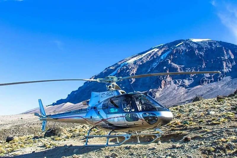 Scenic helicopter day tour over Mount Kilimanjaro